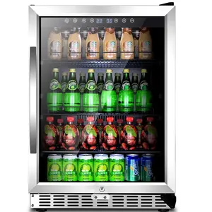ワインクーラー飲料冷蔵庫ビールミニ冷蔵庫デュアルゾーン内蔵自立型ステンレス鋼ダブル