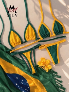 Conjuntos <span class=keywords><strong>de</strong></span> <span class=keywords><strong>Trajes</strong></span> <span class=keywords><strong>de</strong></span> <span class=keywords><strong>Baño</strong></span> Personalizados para Mujer, Bikini <span class=keywords><strong>de</strong></span> 2 Piezas con Tanga Micro Triángulo, Tela <span class=keywords><strong>de</strong></span> Algodón Suave, Traje <span class=keywords><strong>de</strong></span> <span class=keywords><strong>Baño</strong></span> Sexy al por Mayor - Product Image 2