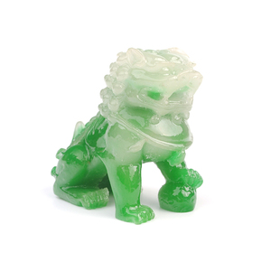 Paio di Giada <span class=keywords><strong>Statua</strong></span> In Piedi Classico Cinese Fengshui Fu Dog - Product Image 6