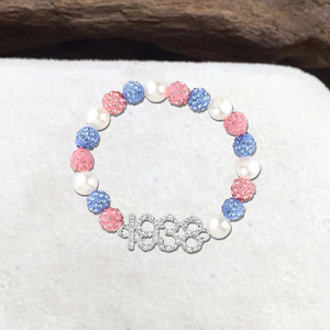 Baby rosa perline di diamanti blu donne lettere sociali SER Jack e Jill membri jjjoa gruppo 1938 braccialetti <span class=keywords><strong>gioielli</strong></span> per le donne regali - Product Image 4
