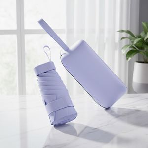 Sombrilla de Jardín Plegable de 5 Secciones, Fácil de Transportar, Promocional, Colorida, Ligera, del Tamaño de un Teléfono, Sombrilla de Mano, Sombrilla para Viajar - Product Image 5