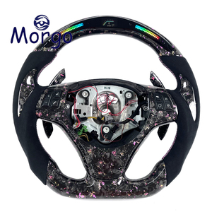 Accesorios Interiores para Automóviles, Volante de Fibra de Carbono Forjado con LED RPM para <span class=keywords><strong>BMW</strong></span> E92 E90 E93 M3 E84 E87 320 325 330 335 - Product Image 1