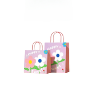 Sacs cadeaux en papier kraft écologique imprimés personnalisés avec poignée durable pour emballer des bougies ou d'autres articles