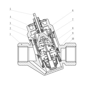 วาล์วควบคุมแรงดันอิสระ <span class=keywords><strong>PICV</strong></span> DN15-DN25 PN16/25 วาล์วปรับสมดุลมอเตอร์ทองเหลือง CT-BBV03312 - Product Image 3