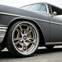 Jantes Bku forgées en 2 parties 5x120.65 pour Chevy Bel Air Impala Nova, jantes en alliage polies personnalisées à fond profond de 17, 18 et 19 pouces