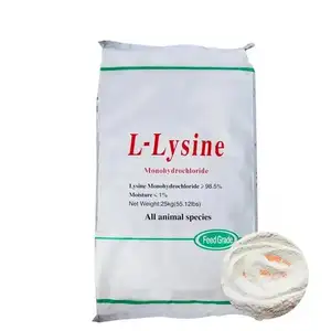 L-lizin HCL 98% 70% lizin yem sınıfı l-lysin çin besleme sanayi yem katkı maddesi amino asit sığır balık tavuk toplu fiyat