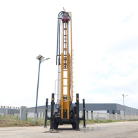 Machine de forage de puits d'eau pneumatique pour l'approvisionnement en eau rural, 300 m, diesel