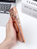 Coque de luxe antichoc pour iPhone 18 Pro Max 17 avec anneau magnétique transparent et support métallique intégré – Étui de téléphone premium