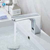 Robinet de lavabo sans contact HONGDEC avec capteur infrarouge, robinet de salle de bain à montage sur comptoir