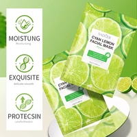 25ML SADOER Soins de la Peau Cosmétique Masque Facial Beauté Fruits Café Myrtille Citron Hydratant Masque Visage Feuille de Coton Femme