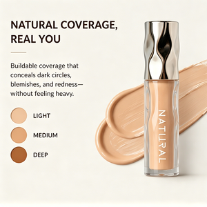 คอนซีลเลอร์เนื้อแมทท์แบบน้ำ ปรับสีได้หลากหลาย ควบคุมความมัน กันน้ำ สูตรวีแกน รับผลิตขั้นต่ำน้อย (OEM) คอนซีลเลอร์เครื่องสำอาง - Product Image 3