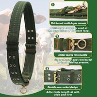 Kalung Sapi yang Dapat Disesuaikan dengan Lonceng, Tali Leher Kanvas Tebal 4 Lapis untuk Sapi, Domba, Kambing, Ternak, Peternakan, Aksesoris Hewan
