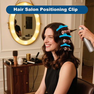 Pinces à cheveux professionnelles simples pour la coiffure à domicile, antidérapantes, en aluminium, sans trace, en forme de croissant, 12,5 cm - Product Image 6