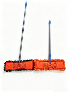 <span class=keywords><strong>Mop</strong></span> Industriale Commerciale con Manico Lungo <span class=keywords><strong>40cm</strong></span> in Metallo e Testa in Ciniglia, Auto-Intrecciante e Retrattile per Rimozione Polvere - Product Image 3