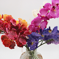 Groothandel Realistische Kunstmatige Vanda Orchideeën Bloemen Handgemaakt voor Pasen Kerstmis Bruiloft Feest Hotel Huisdecoratie