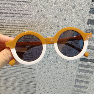 2026 New Sunglasses for Children Kids <strong>Baby</strong> <strong>Glasses</strong> Round <strong>Frame</strong> Boys and Girls Shades - Product Image 3