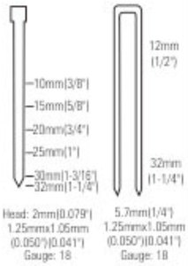 TY80118B Mango para Clavadora/Grapadora, Compatible con Grapas de 3/8 a 1-1/4 Pulgadas, y de 1/2 a 1-1/4 Pulgadas Grapas Brads, calibre 18, corona estrecha de 1/4 de pulgada - Product Image 4