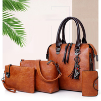 Sac à Main de Luxe pour Femme Tendance, Sacs à Bandoulière en Cuir PU, Ensemble 4 Pièces, Sac Cabas de Designer pour Dames