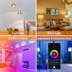 Ampoule Intelligente Antela LED G45 E14 4.5W, Contrôle par Application Wifi, RGB Blanc Chaud Blanc Froid, Montage au Plafond, Corps en Plastique, Durée de Vie 25000H - Product Image 4