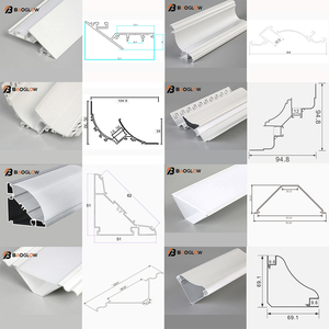Mới 2025 tùy chỉnh 45 ° xiên chùm độ góc góc LED hồ sơ nhôm tường trần góc LED dải ánh sáng <span class=keywords><strong>v</strong></span>-loại - Product Image 4