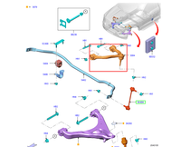 Bras de suspension supérieur avant gauche NL3Z3085A NL3Z 3085 a compatible Ford F150 3.5L 2022, pièce de rechange OE pour suspension automobile