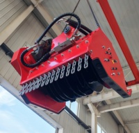 Mulcher Forestale WIGON per Skid Steer Loader, Attrezzatura per Triturazione di Alberi, Arbusti e Giardino, Trinciatrice a Tamburo