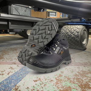 Botas de trabajo con puntera de acero y placa de entresuela de PU, zapatos de seguridad de cuero de vaca impermeables para invierno y otoño, novedad en stock - Product Image 2