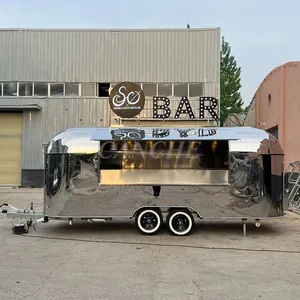 Chariot de restauration mobile en acier inoxydable pour hamburgers, camion de restauration de rue, remorque alimentaire mobile à vendre - Prix usine - Product Image 4