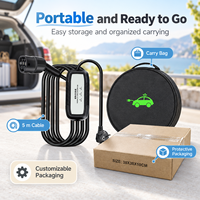 Chargeur EV portable de type 2 CE TUV CB RoHS 16A 230V 3,5kW IEC 62196-2 IEC 61851 LED IP67 Câble de 5 m Fournisseur OEM ODM Vente en gros