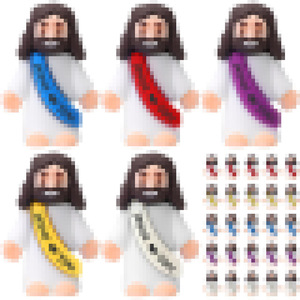 Mô hình Chúa Giê-su nhỏ thiết kế độc đáo Chúa Giê-su yêu bạn Đồ chơi Chúa Giê-su bằng cao su mini để chơi tìm đồ quà tặng tiệc tôn giáo trường học Chủ nhật - Product Image 6