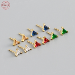 <span class=keywords><strong>Orecchini</strong></span> a perno con fiore di pansé in argento sterling 925 smaltato, colorati, primaverili, all'ingrosso - Product Image 1