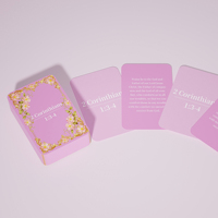 Cartes de Prière Chrétiennes Personnalisées avec Boîte, Design OEM ODM, Divers Versets Bibliques, Cartes à Jouer en Papier