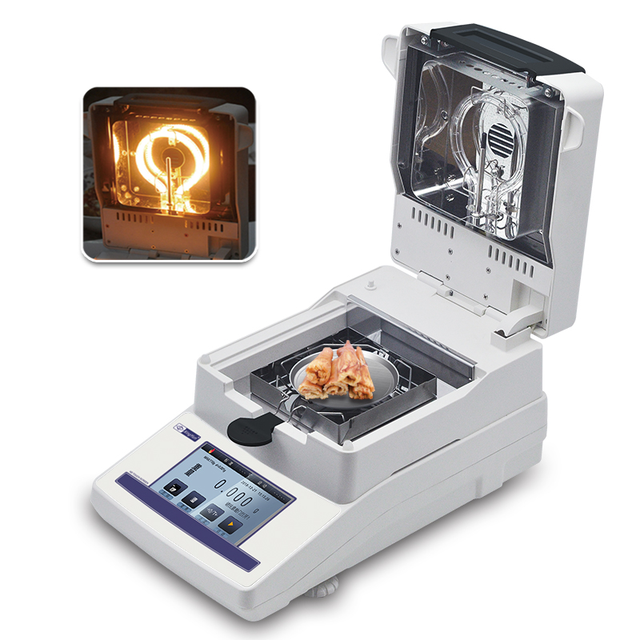 WEIAI LCD 110g 0.001g Digital Moisture Meter Laboratory Balance Food Corn Coffee Grain Halogen Moisture Analyzer