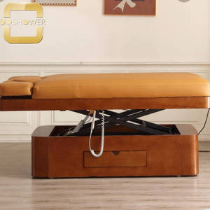 Cama de Masaje Moderna de Color Madera Oscura para Spa, Hotel y Clínica, con Respaldo de Cuero PU, Masaje de Pies, 4 Motores, Certificación CE - Product Image 4