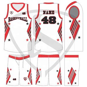 Ensemble de maillot de basket-ball pour homme, respirant, antibactérien, anti-UV, séchage rapide, shorts et chemises (100% polyester), logo personnalisé - Product Image 6