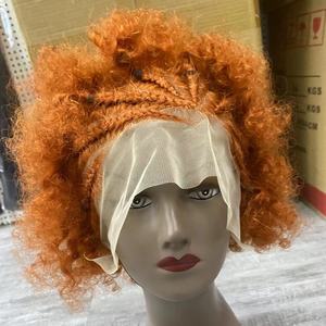 Perruque <span class=keywords><strong>Afro</strong></span> avec Tresses Perruque Courte en Dentelle <span class=keywords><strong>Coupe</strong></span> Pixie Perruques de Cheveux Humains pour Femmes Noires - Product Image 6