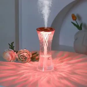 Hot Crystal Air humidifierTable Lamp RGB Rose Diamonds Touch Lamp Color Changing Night Light for Bedroom Living Room Party Decor