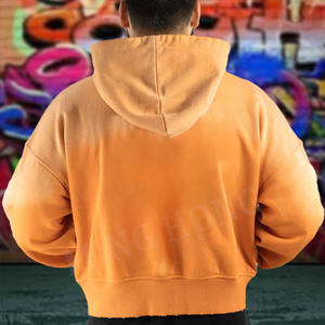 Design du fabricant Diverses couleurs pour hommes Dtg Print Street Cropped Washed Zip Hoodie - Product Image 6