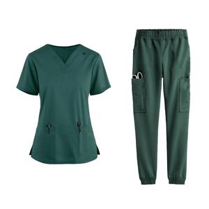 सबसे ज्यादा बिकने वाले अस्पताल के काम के कपड़े नर्स डॉक्टर नर्स वर्दी के लिए डबल पॉकेट जैकेट पैंट सेट - Product Image 6