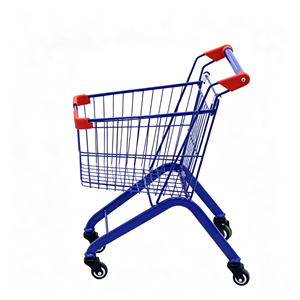 Chariot de courses roulant 340L, robuste, en treillis métallique, avec roulettes pivotantes silencieuses, grande capacité, pour supermarchés et magasins de détail, kit complet - Product Image 3