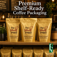 Sachet de café personnalisé imprimé en PE recyclable, sachet de café biodégradable, emballage de café avec logo personnalisé et valve, pochette stand-up