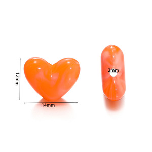 Acrylic Heart Shaped <b>Beads</b> With Straight Holes Loose For Bracelet Making Mixed Colors 10mm DIY Jewelry Accessories Wholesale - Product Image 5