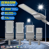 Dış Mekan Yol Aydınlatması Ip66 Su Geçirmez Alüminyum 50w 100w 150w 200w 300w Led Mühendislik Sokak Lambası