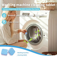 Tablettes nettoyantes antibactériennes pour lave-linge – Nettoyage en profondeur puissant, éliminateur de taches et d'odeurs pour lave-linge à chargement frontal et par le haut (HE)