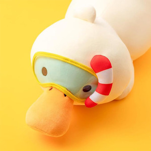 J903 Peluche de Pato Acostado de 15 Pulgadas, Súper Suave, Almohada <span class=keywords><strong>para</strong></span> Abrazar <span class=keywords><strong>para</strong></span> Niños Pequeños, Pato de Peluche con Gafas de Buceo, Muñeco de Animal, Regalo <span class=keywords><strong>para</strong></span> Todas las Edades - Product Image 2