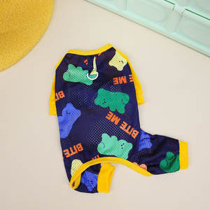 Pet <span class=keywords><strong>Dog</strong></span> Cat Roupas Primavera/Verão Novo Cão Gato 100% Pano de Malha Confortável Respirável Malha Quatro Calças Perna - Product Image 5