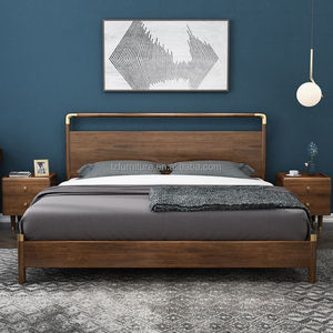 Juego de dormitorio moderno de madera maciza para hotel, cama tamaño king con armario y tocador, diseño contemporáneo para habitación de huéspedes - Product Image 6