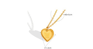 Collar de Joyería con Colgante de Corazón 3D de Acero Inoxidable con Texto en Inglés LOVE YOU MORE, Color Oro/Oro Rosa/Plata, Regalo para Mujer - Product Image 2