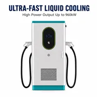 Station de recharge DC pour véhicules électriques à double connecteur CCS2/GB/T, refroidie par liquide, IP54, 600kW 800kW, câbles, OCPP 1.6J, pour parcs logistiques, commerciale, OEM ODM