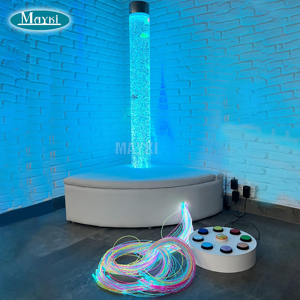 Tube de bulle de H1150 * 15cm, fibres avec le PVC coloré